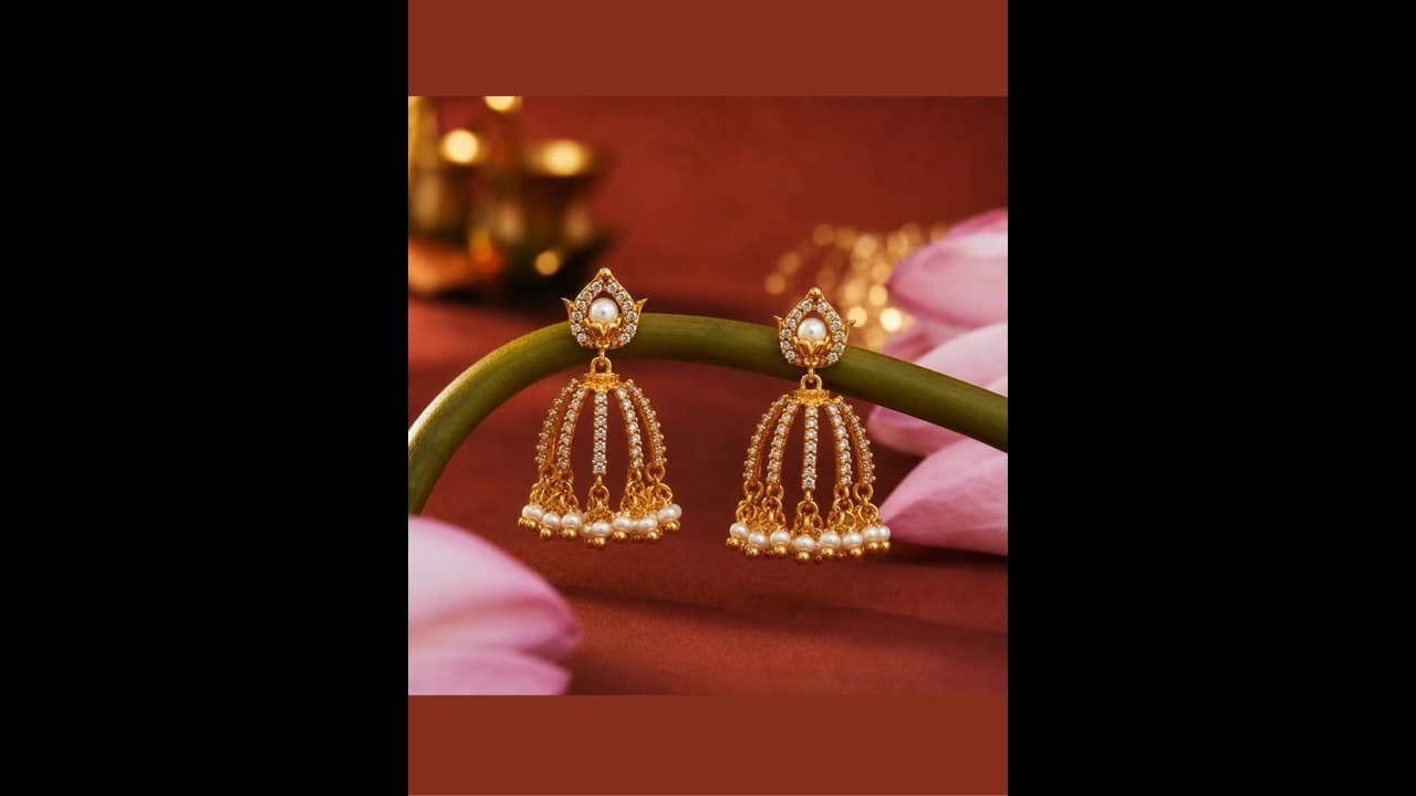 Earrings: 3 கிராமில் அட்டகாசமான லைட் வெயிட் தங்க‌ கம்மல் டிசைன்ஸ்!