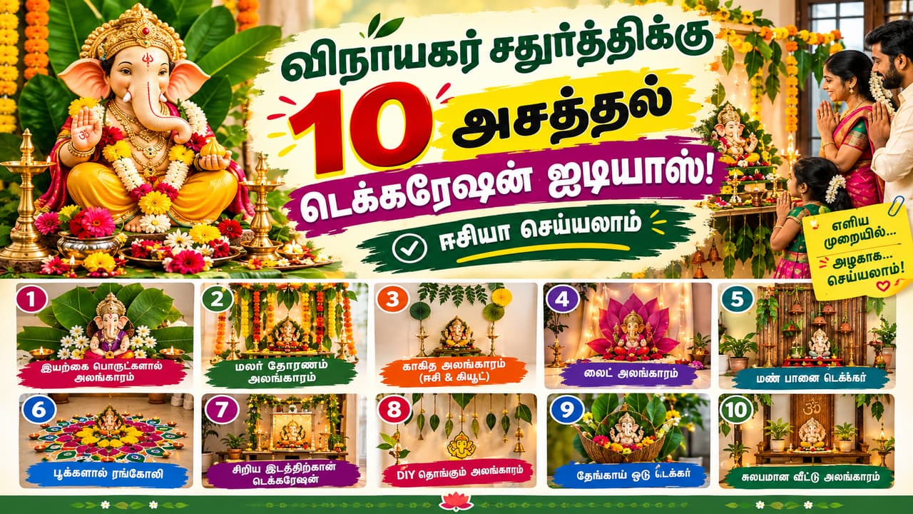 Eco-Friendly Ganesha: 2026 விநாயகர் சதுர்த்திக்கு 10 அசத்தல் டெக்கரேஷன் ஐடியாஸ்!