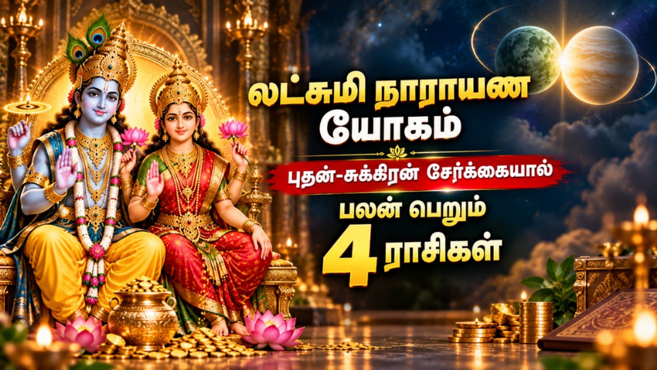 புதன்-சுக்கிரன் சேர்க்கை: 4 ராசிகளுக்கு லட்சுமி நாராயண யோகம்
