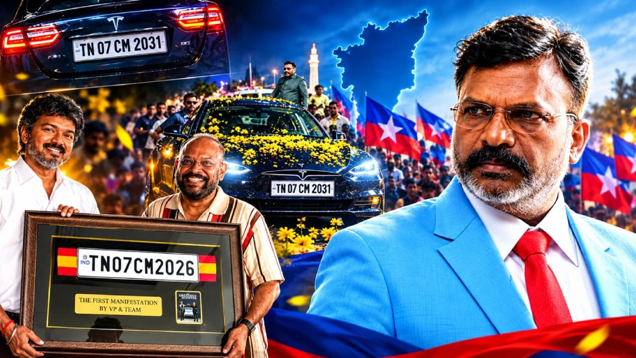 திருமாவளவன் காரில் 'TN 07 CM 2031' எண் சர்ச்சை