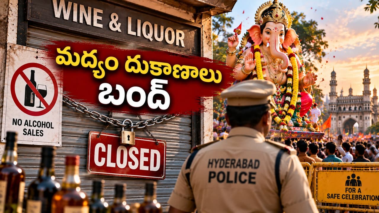 వినాయక నిమజ్జనం: పలు జిల్లాల్లో మద్యం దుకాణాలకు బంద్
