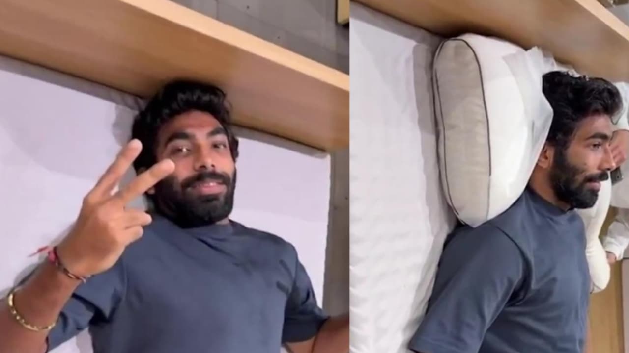 ஜப்பானில் பும்ரா தலையணை தேடியது குறித்து மனைவி சஞ்சனா கலாய்ப்பு