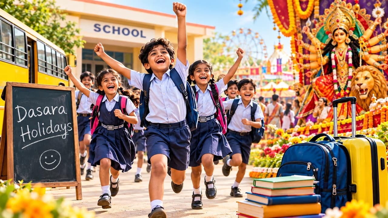 దసరా సెలవులు: తెలంగాణలో 13 రోజులు, ఏపీలో 12 రోజులు