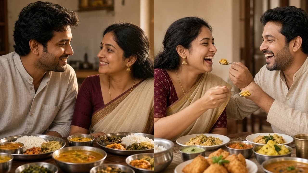 துணையுடன் சேர்ந்து உண்பது உறவு திருப்தியுடன் தொடர்பு