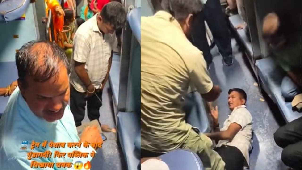 Viral Video | Man Allegedly Urinates Inside Crowded Train Coach ...