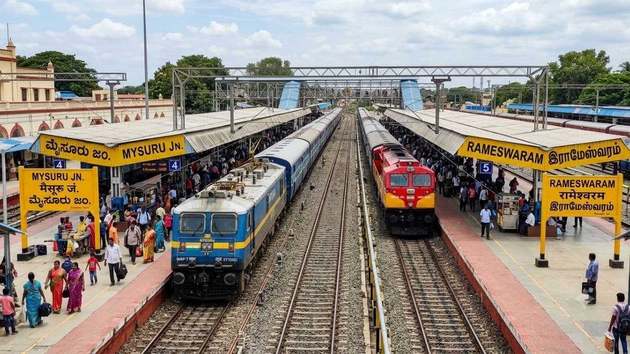 ಹಬ್ಬದ ಪ್ರಯಾಣಕ್ಕೆ ಮೈಸೂರು-ಬೆಂಗಳೂರು-ರಾಮೇಶ್ವರಂ ನಡುವೆ ವಿಶೇಷ ಎಕ್ಸ್‌ಪ್ರೆಸ್ ರೈಲು