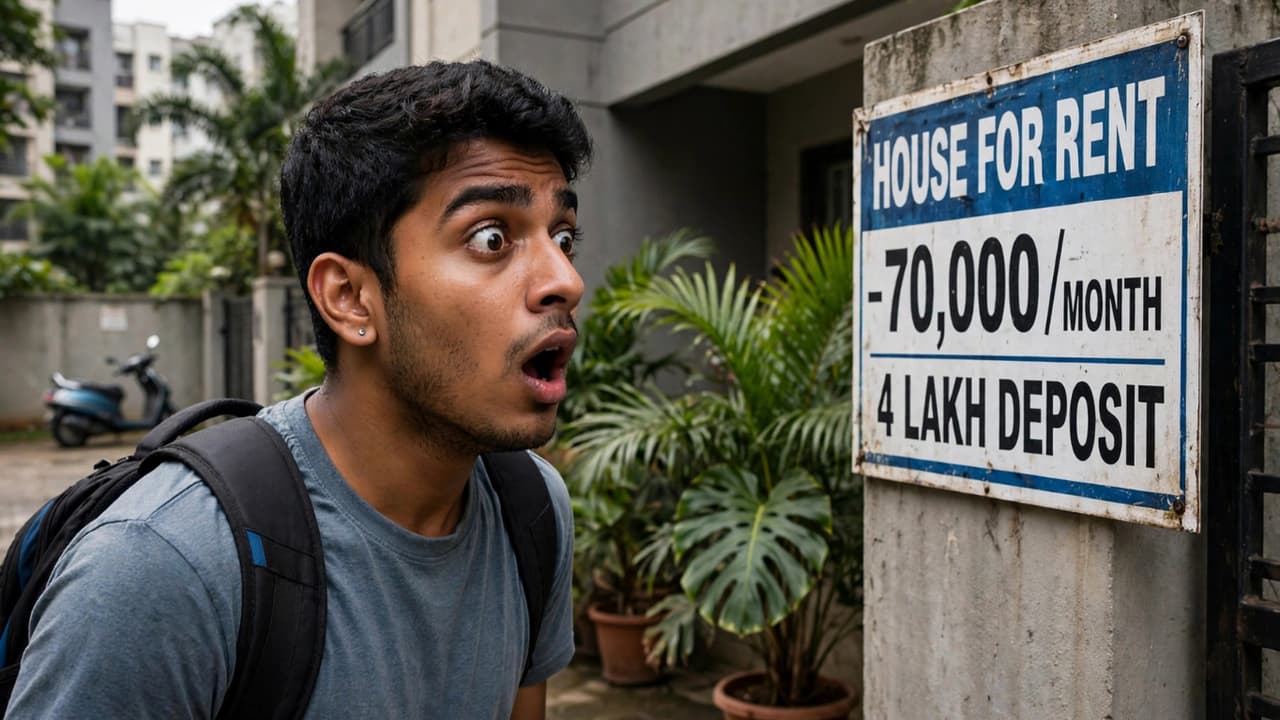 ಬೆಂಗಳೂರಿನಲ್ಲಿ 2BHK ಮನೆಗೆ 70 ಸಾವಿರ ಬಾಡಿಗೆ, 4 ಲಕ್ಷ ಡೆಪಾಸಿಟ್ ಬೇಡಿಕೆ ಕೇಳಿ ಯುವಕನ ಆಕ್ರೋಶ