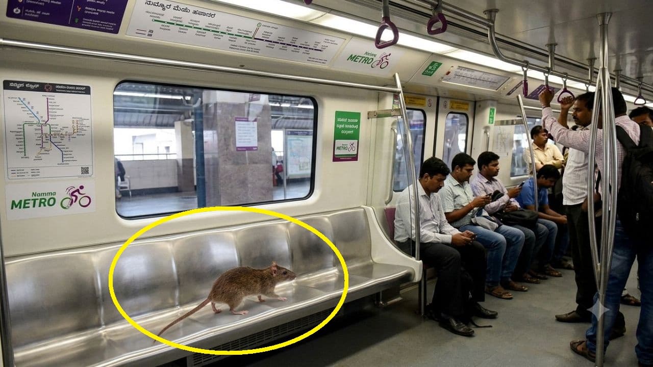 Mouse spotted on Namma Metro, causing panic among passengers