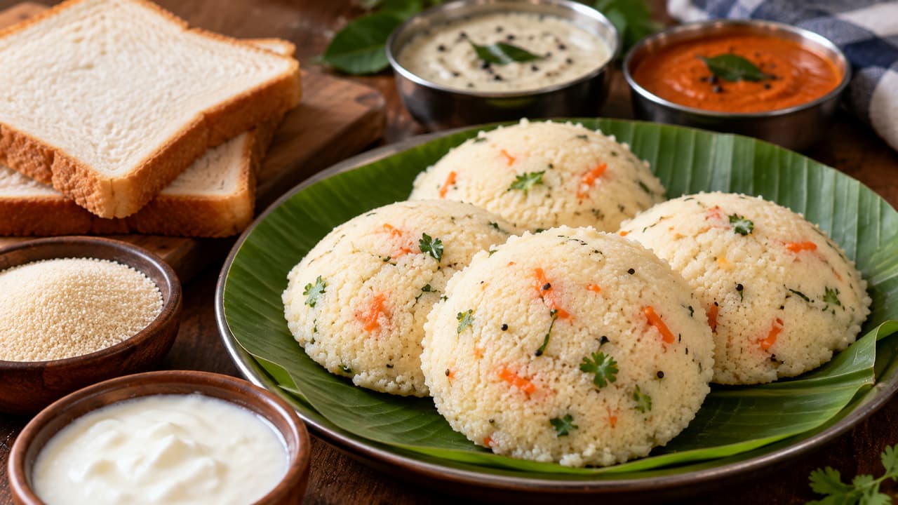 அரிசி, உளுந்து இல்லாமல் பிரெட் இட்லி: எளிய முறை