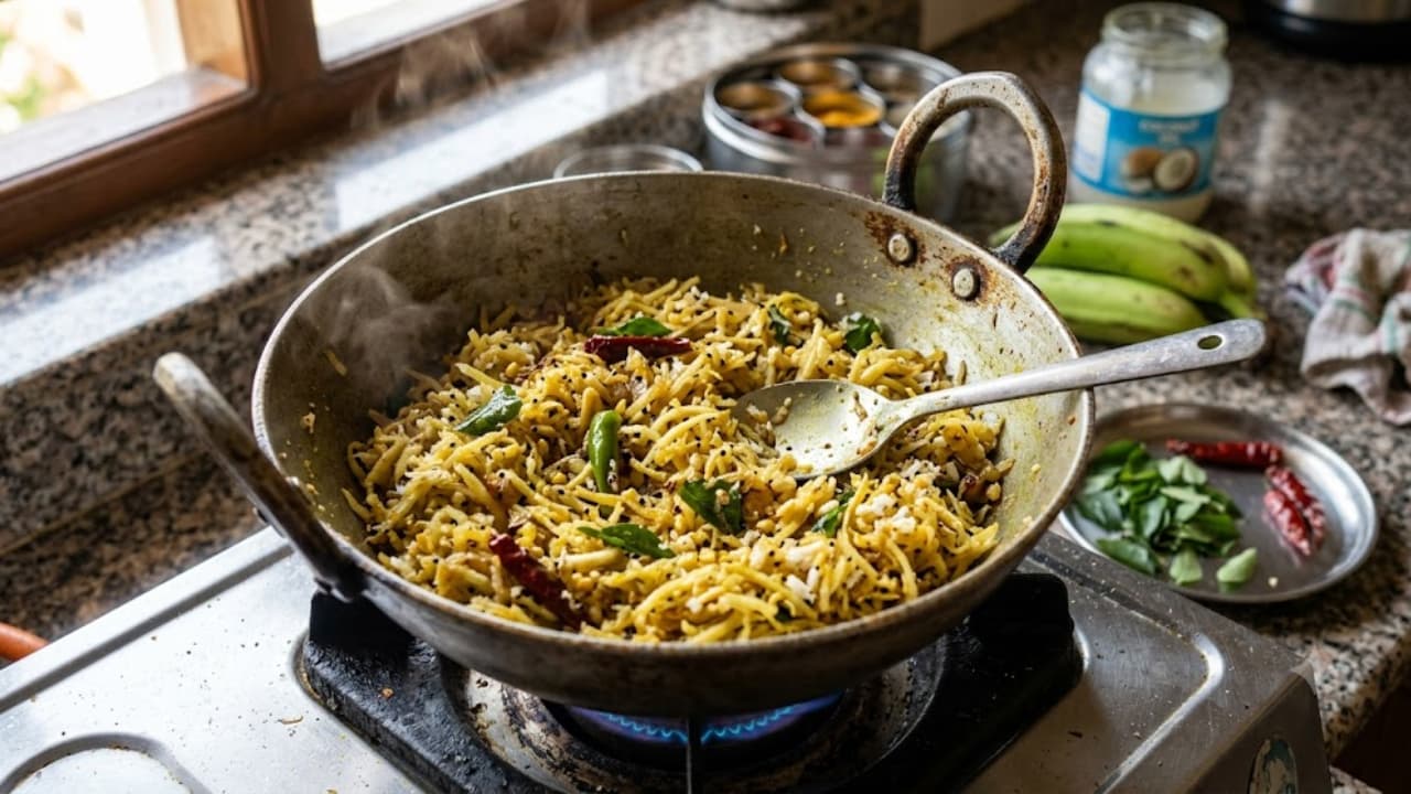 வாழைக்காய் துருவல்: தேங்காய் மணத்துடன் எளிய சமையல் குறிப்பு