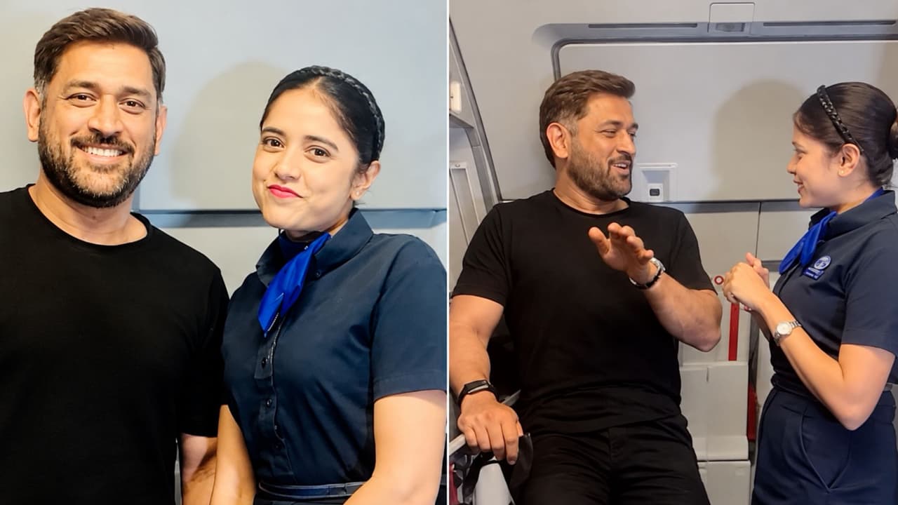 Mid-Flight : ಮಿಡ್‌ಫ್ಲೈಟ್‌ನಲ್ಲಿ ಧೋನಿ ಬಳಿ ಮನದ ಮಾತು ಬಿಚ್ಚಿಟ್ಟ ಏರ್ ಹೋಸ್ಟೆಸ್! ಮಾಹಿ ಕೊಟ್ಟ ಪ್ರತಿಕ್ರಿಯೆ ವೈರಲ್!