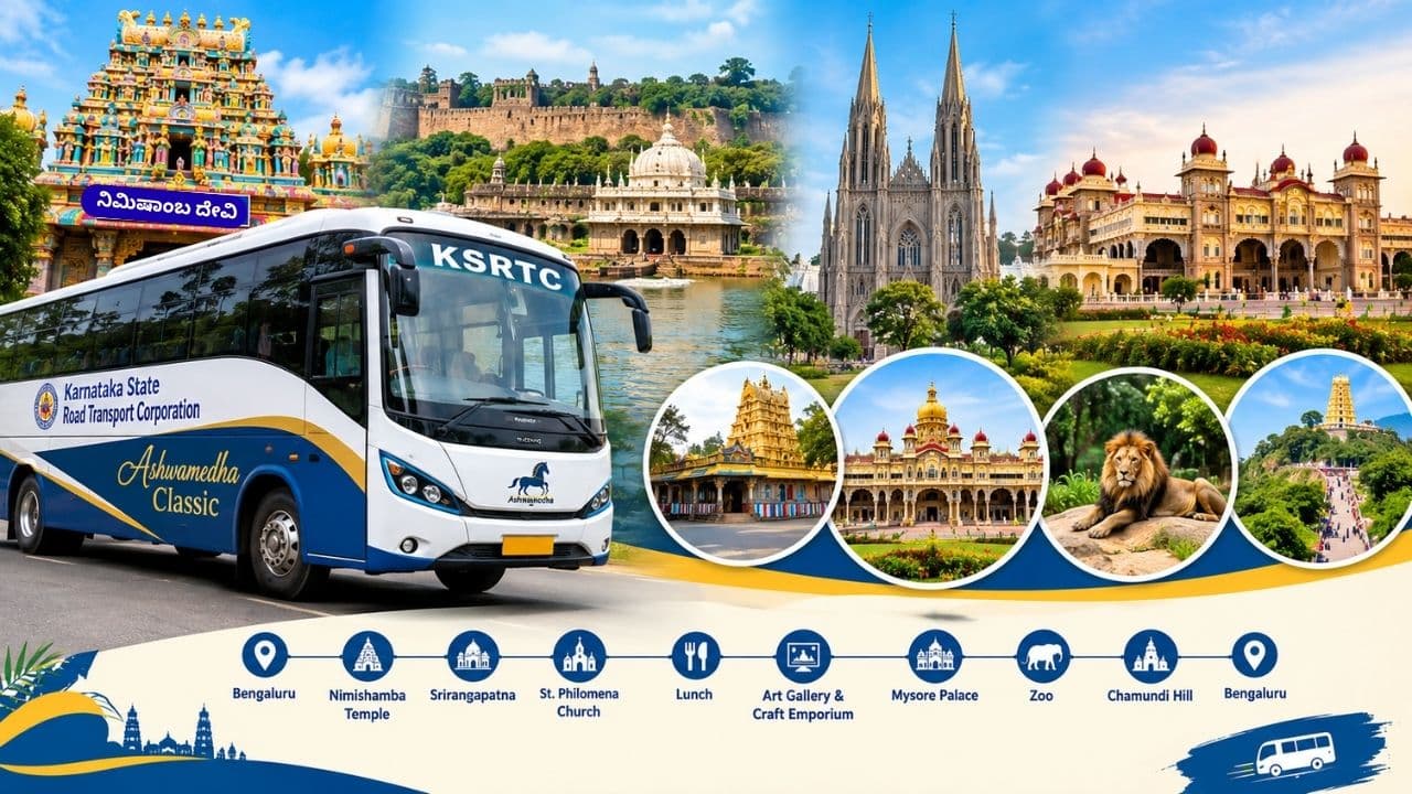 ಕೆಎಸ್‌ಆರ್‌ಟಿಸಿ 'ಬೆಂಗಳೂರು-ಶ್ರೀರಂಗಪಟ್ಟಣ-ಮೈಸೂರು' ಟೂರ್ ಪ್ಯಾಕೇಜ್; ಟಿಕೆಟ್ ದರ-ವೇಳಾಪಟ್ಟಿ ಇಲ್ಲಿದೆ