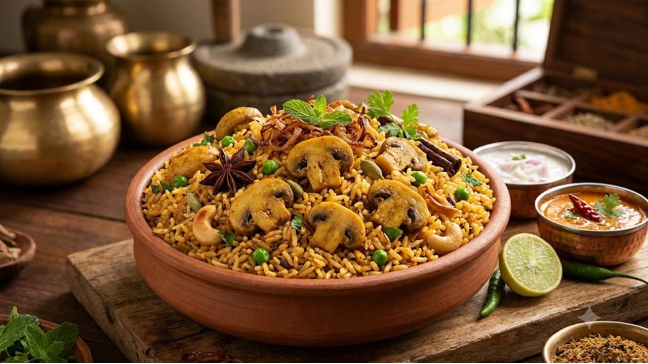 கொங்குநாடு ஸ்டைல் காளான் பிரியாணி: சீரக சம்பா அரிசியில் தயாரிக்கும் முறை
