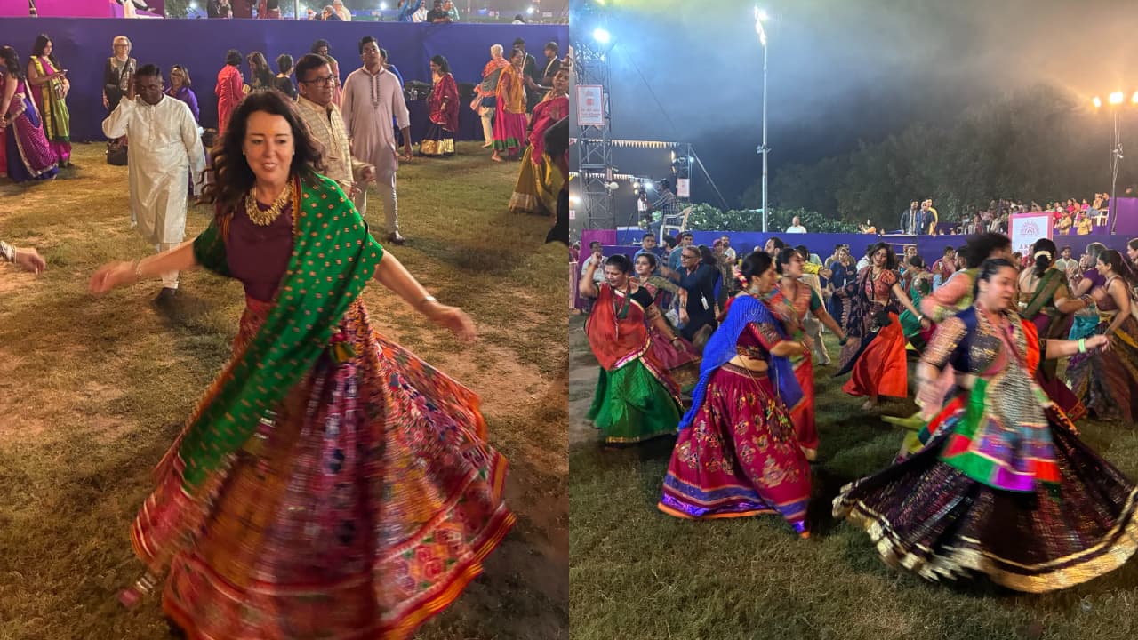 स्विस राजदूतांनी गुजरातमध्ये गरबा खेळला, सोशल मीडियावर कौतुक