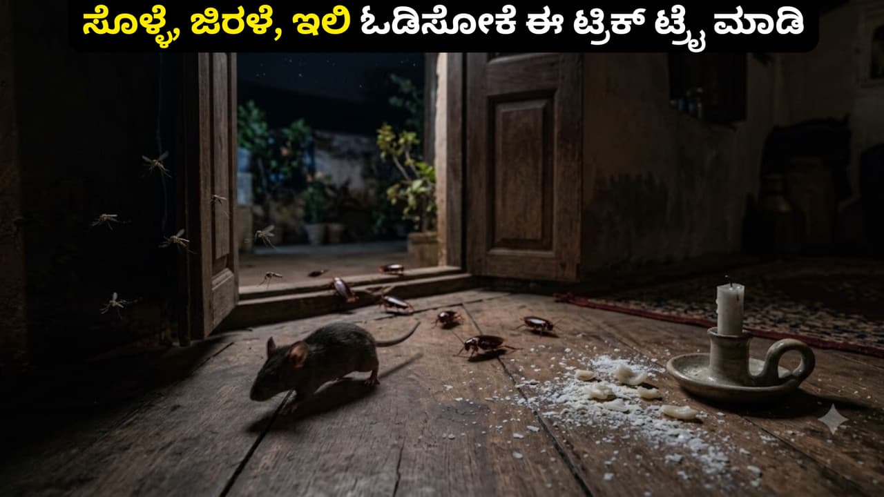 ಮನೆಯೊಳಗೆ ಸೊಳ್ಳೆ, ಇಲಿ, ಜಿರಲೆಗಳ ಹಾವಳಿ ಮಿತಿಮೀರಿದ್ಯಾ? ಇಲ್ಲಿದೆ ನೋಡಿ ಕ್ಯಾಂಡಲ್ ಟ್ರಿಕ್