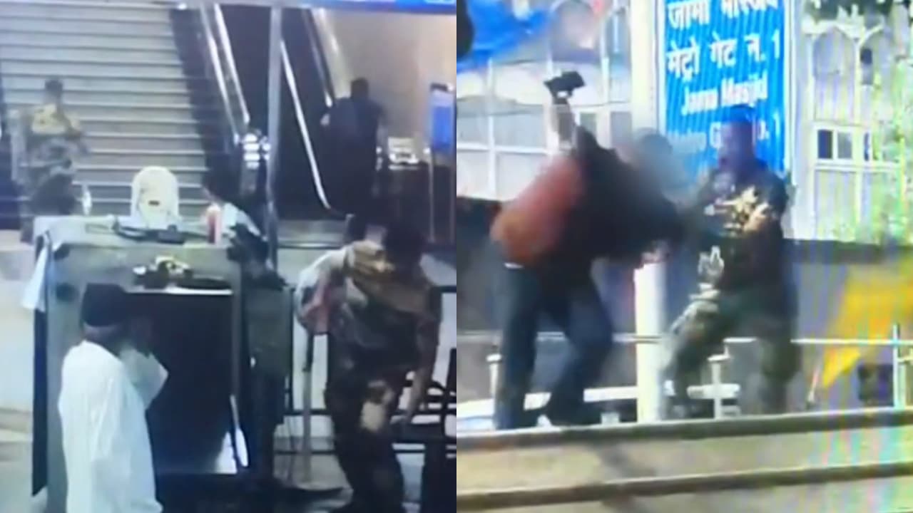 WATCH: Alert CISF Cops Chase Down Fleeing Passenger at Delhi's Jama Masjid Metro Station, Video Goes Viral