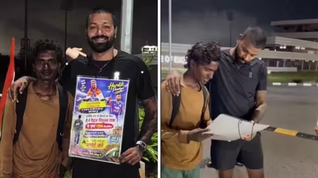 Hardik Pandya fan: ನೆಚ್ಚಿನ ಕ್ರಿಕೆಟಿಗನಿಗಾಗಿ 2,390 ಕಿ.ಮೀ ನಡಿಗೆ! ಅಭಿಮಾನಿಯನ್ನು ಭೇಟಿಯಾದ ಹಾರ್ದಿಕ್ ಪಾಂಡ್ಯ ಮಾಡಿದ್ದೇನು?