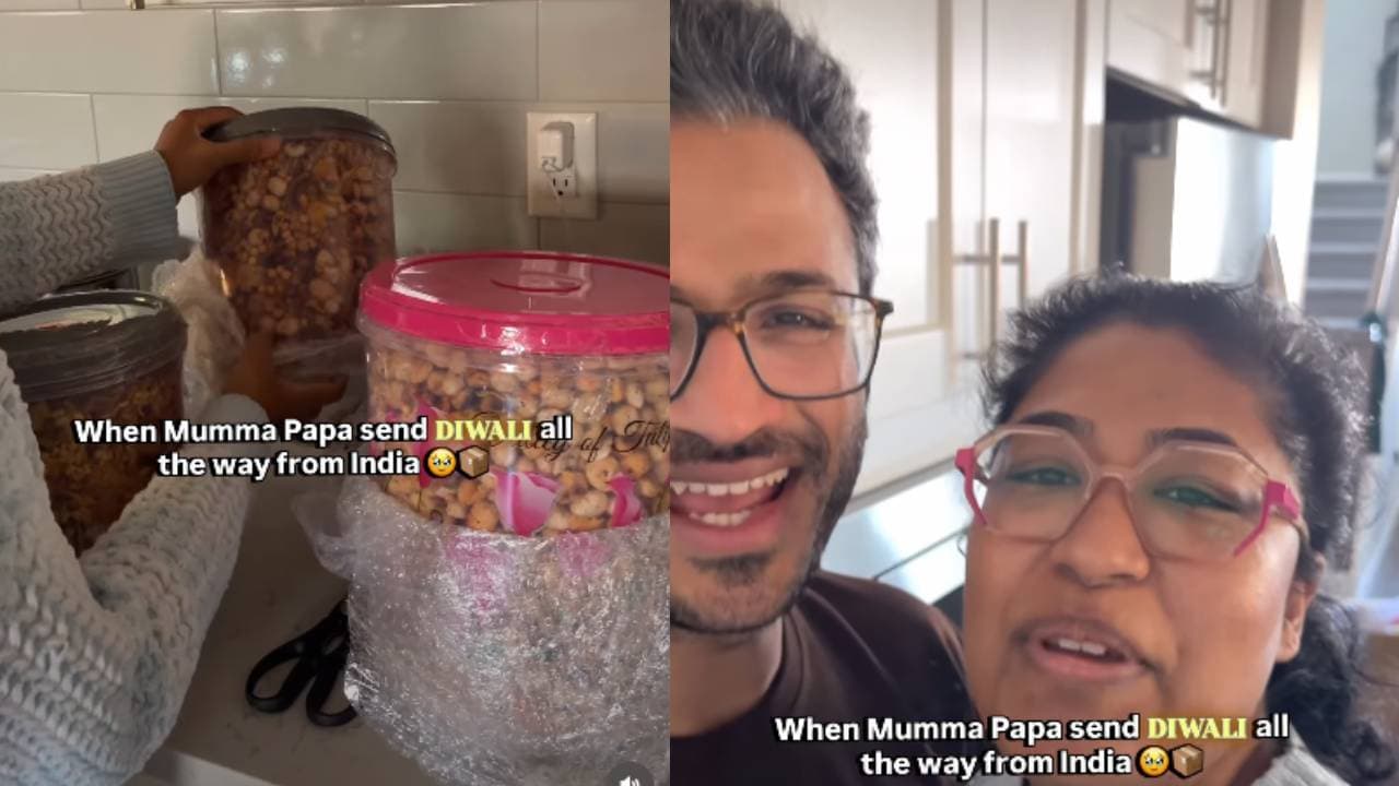 എത്ര ദൂരെയായാലെന്താ, വീട്ടിലെ സമ്മാനമെത്തുമ്പോൾ ഒരു കുഞ്ഞിനെപ്പോലെ; മനം നിറയ്ക്കും വീഡിയോ