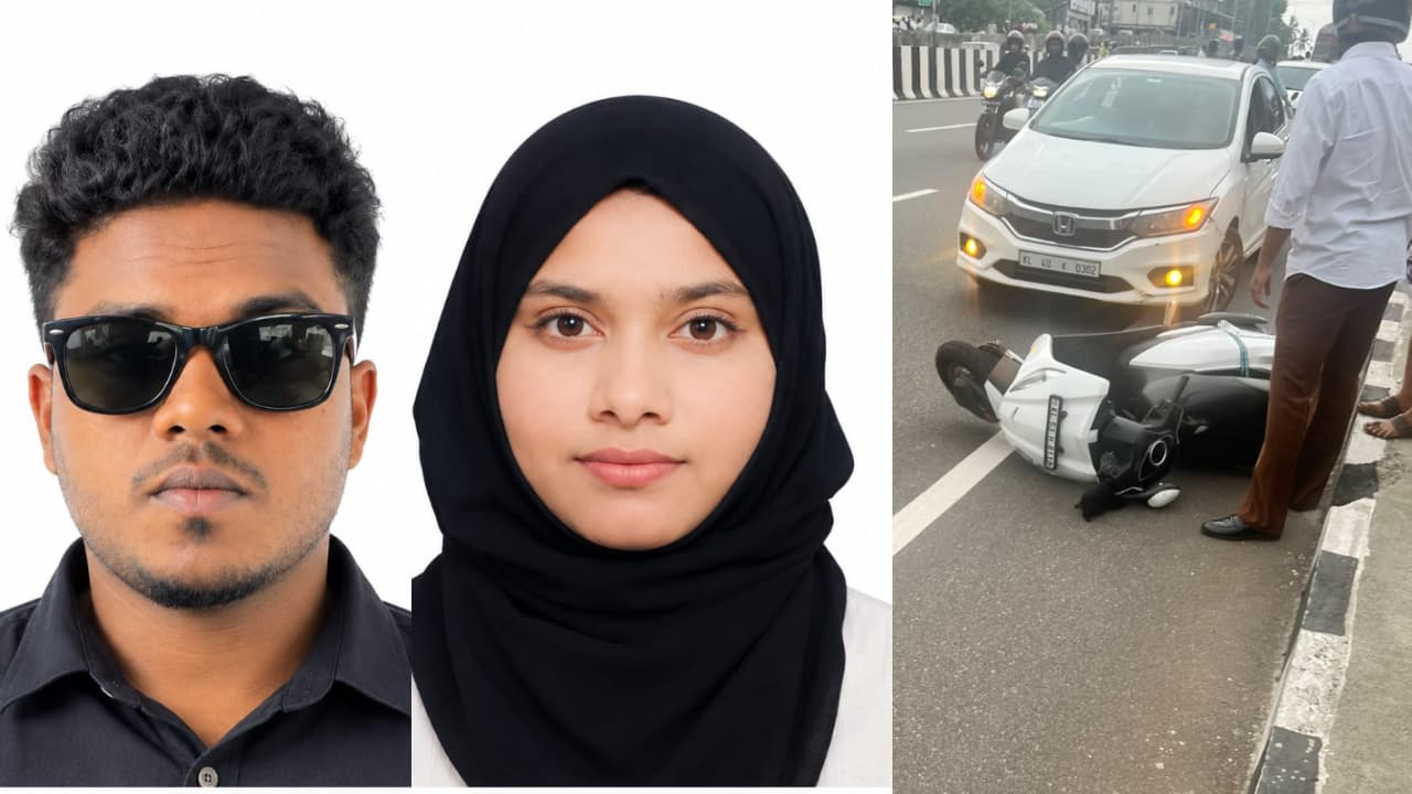 മലപ്പുറം വികെ പടിയിൽ വാഹനാപകടം: പൊന്മള സ്വദേശികളായ സഹോദരനും സഹോദരിയും മരിച്ചു