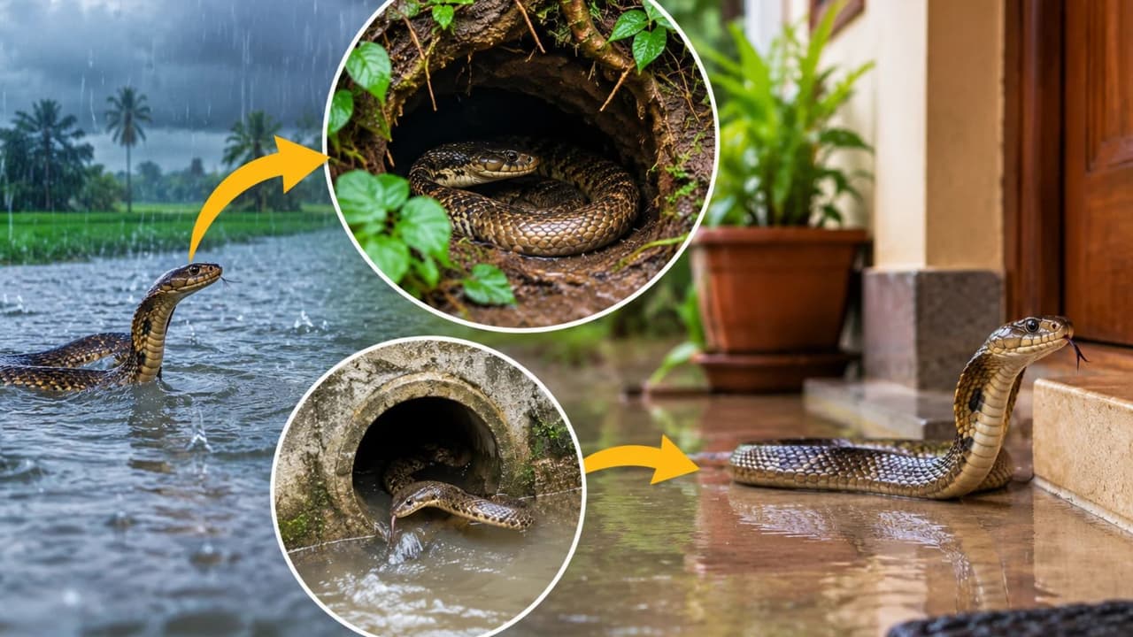 Snake secret: ಮಳೆ ಸುರಿದಾಗ ಹಾವುಗಳು ಏನು ಮಾಡುತ್ತವೆ? ಅವು ಆಶ್ರಯ ಪಡೆಯುವ ಜಾಗಗಳಿವು!
