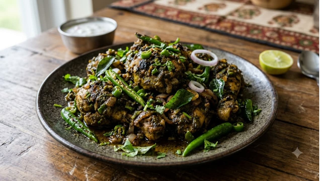 Green Chilli Chicken Fry : பச்சை மிளகாய் கோழி வறுவல்.. மணமும் சுவையும் அள்ளும் அசத்தலான ரெசிபி!