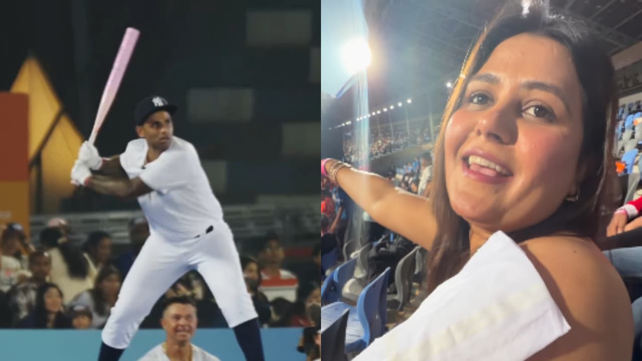 MLB Mumbai: Suryakumar Yadav’s Baseball Shot Leaves Female Fan With Swollen Arm, Video Goes Viral (WATCH)