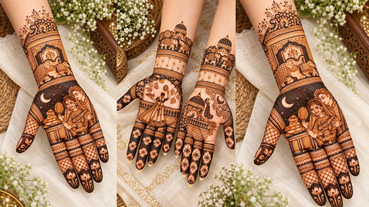 Karwa Chauth Mehndi Design Simple: देखें 10 लेटेस्ट डिजाइन | Karwa ...