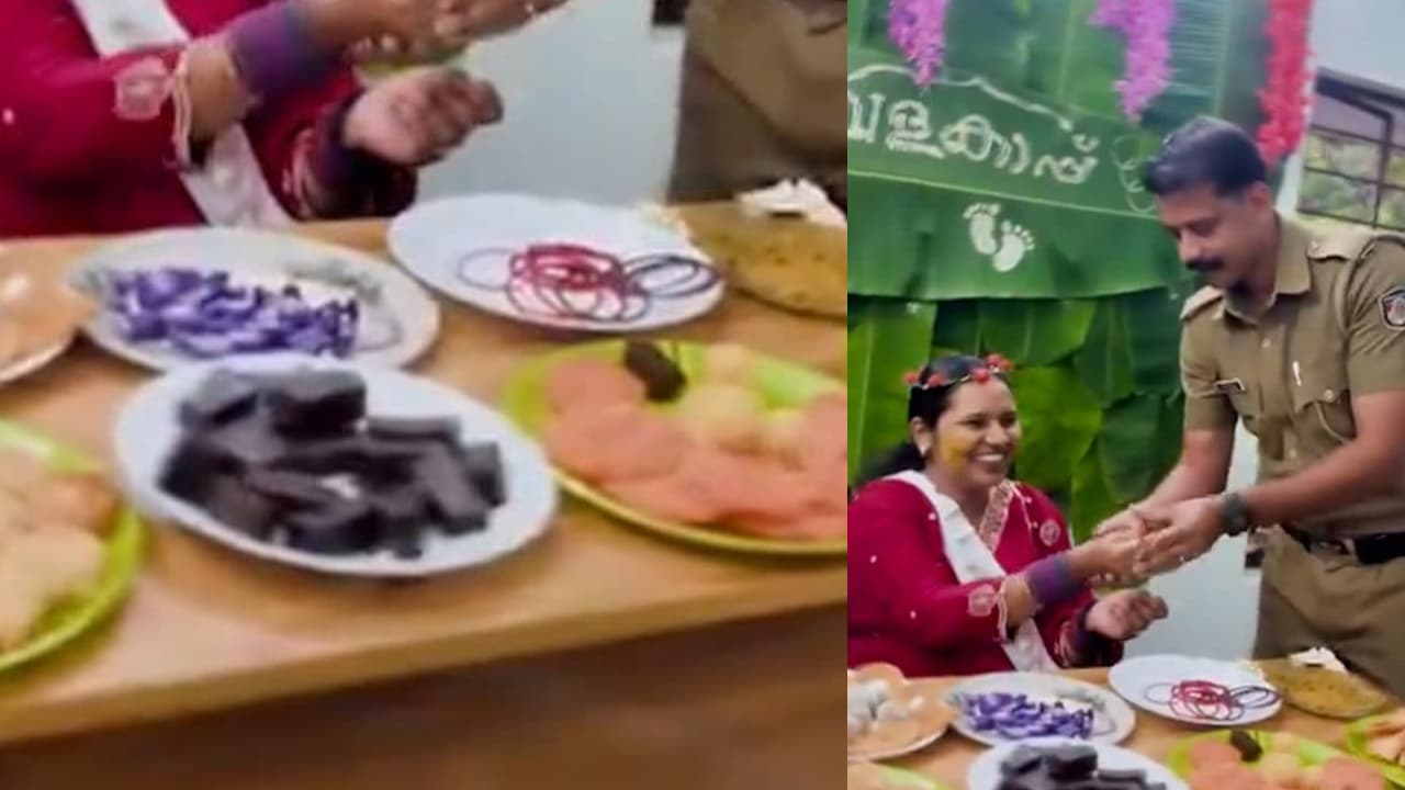 Poochakkal police colleagues hold bangle ceremony for pregnant officer