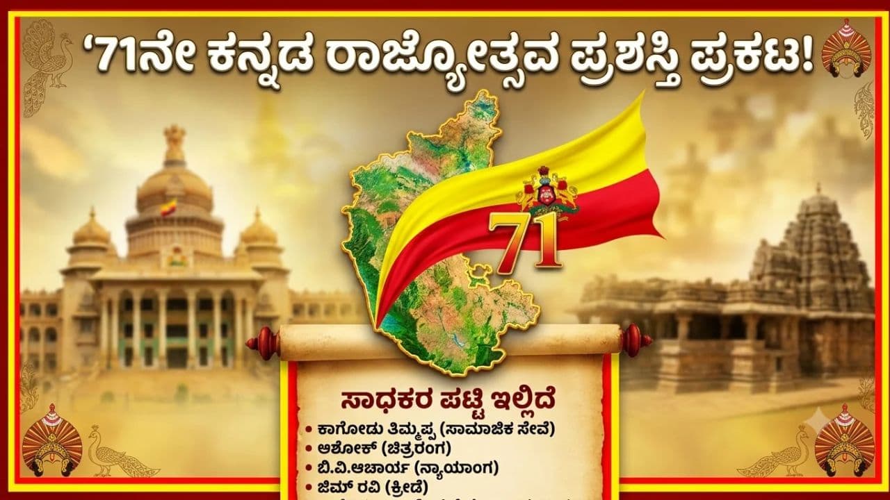 71ನೇ ಕನ್ನಡ ರಾಜ್ಯೋತ್ಸವ ಪ್ರಶಸ್ತಿ ಪ್ರಕಟ: ಕಾಗೋಡು ತಿಮ್ಮಪ್ಪ, ನಟ ಅಶೋಕ್ ಸೇರಿ 71 ಸಾಧಕರಿಗೆ ಒಲಿದ ಗೌರವ!