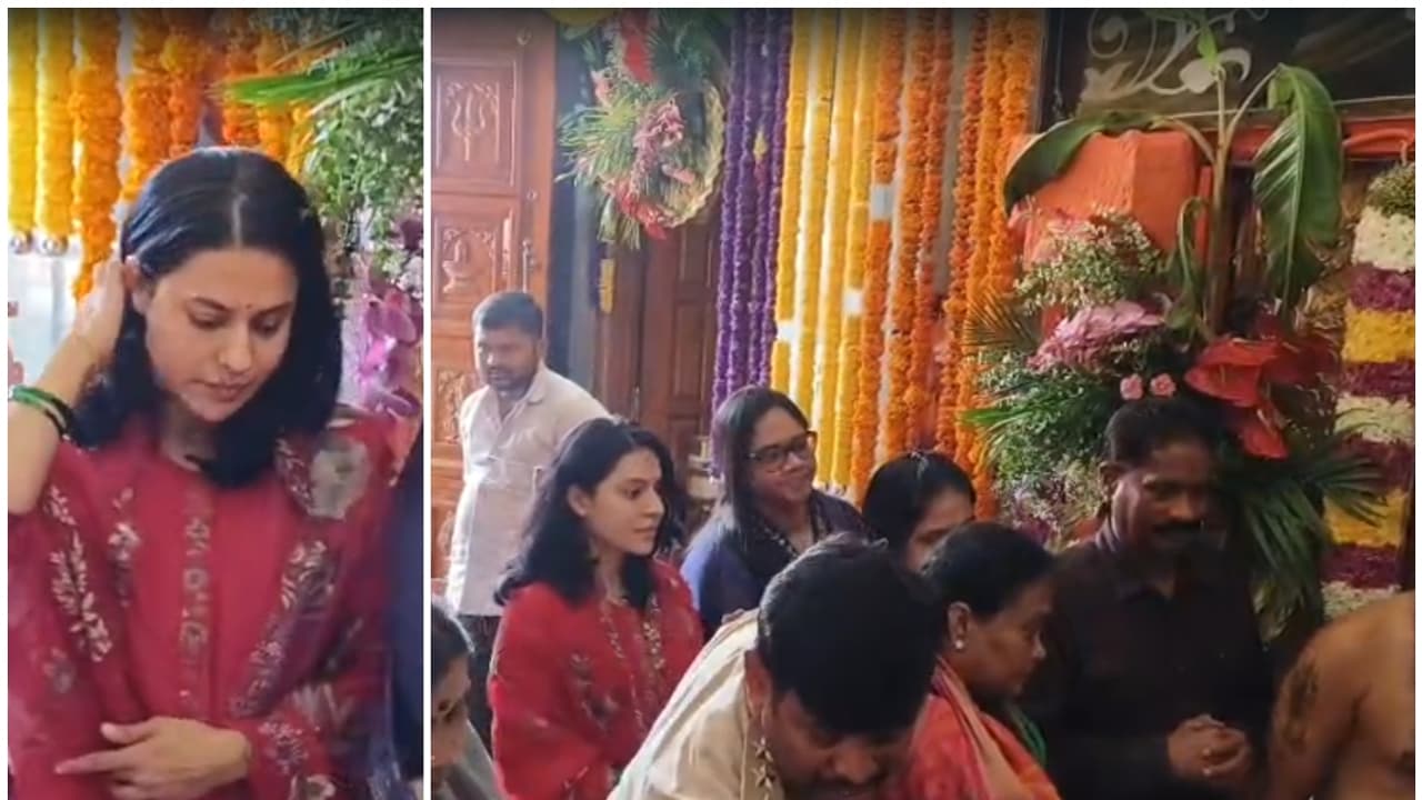 ಜಾಮೀನು ಸಿಕ್ಕ ಬಳಿಕ ಮೊದಲ ಬಾರಿ ಕಾಣಿಸಿಕೊಂಡ ಚಿನ್ನ ಕಳ್ಳಸಾಗಣೆ ಆರೋಪಿ ನಟಿ ರನ್ಯಾ ರಾವ್, ವಿಐಪಿ ಮೂಲಕ ಹಾಸನಾಂಬೆ ದರ್ಶನ!