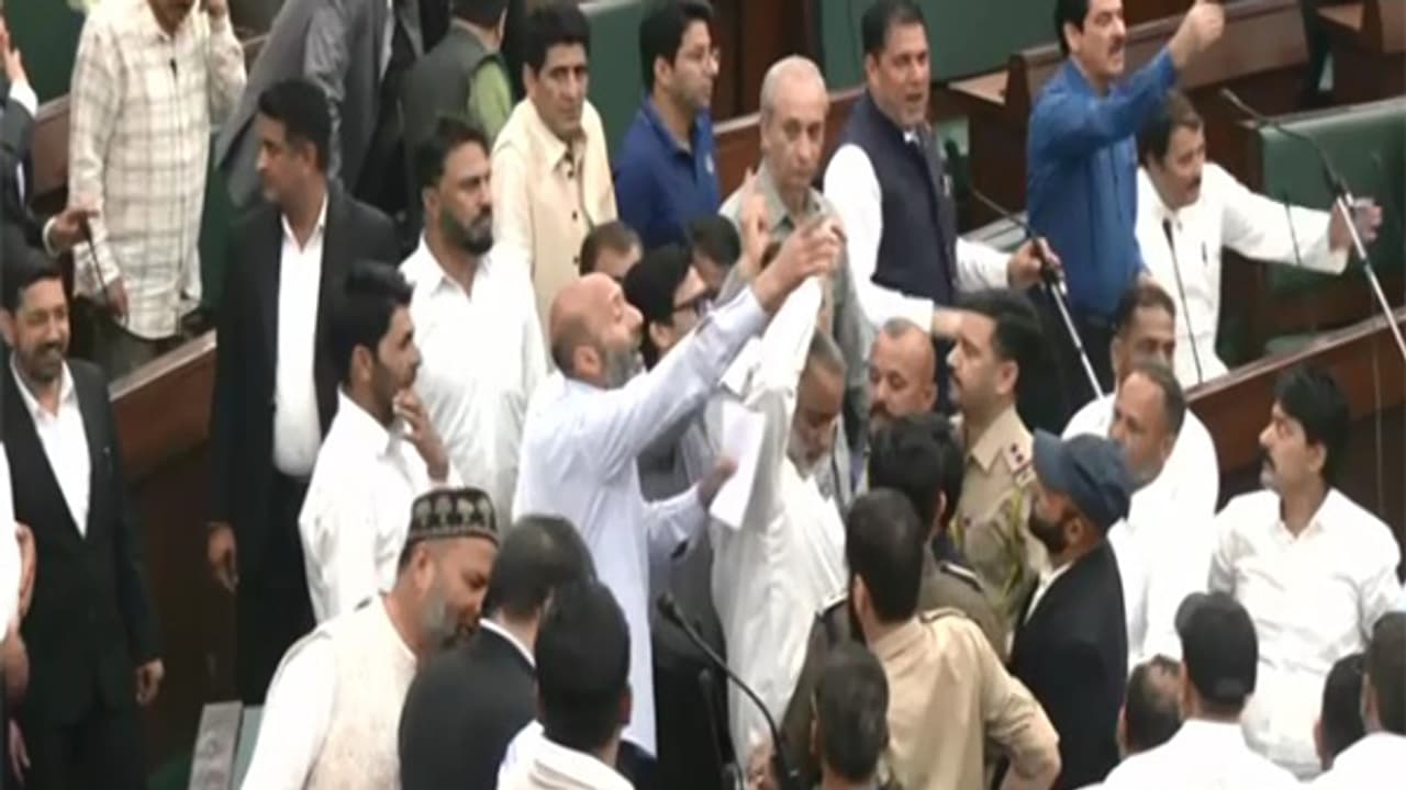 Waheed 65 Chaos in J&K Assembly over Waqf Act, PDP MLA Waheed Para marshalled out ...