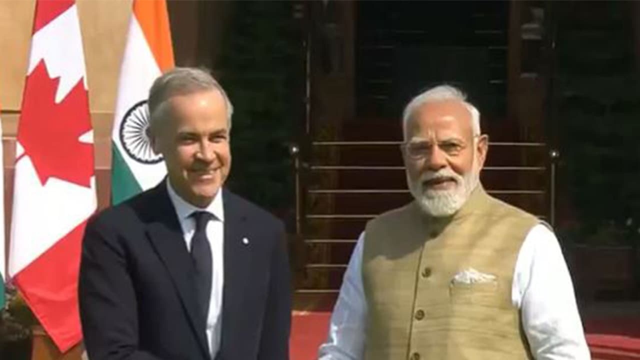 PM Modi meets Canadian counterpart Mark Carney in Delhi for key talks