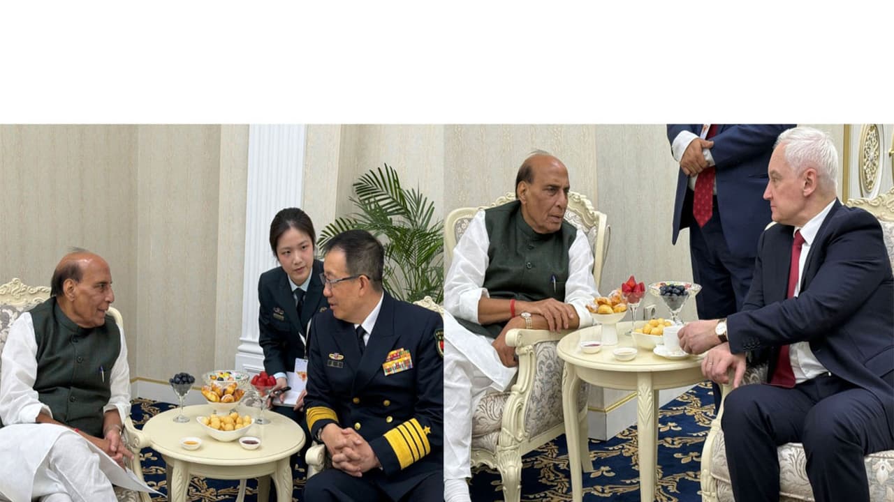 Rajnath Singh meets Chinese, Russian Defence Ministers in Bishkek