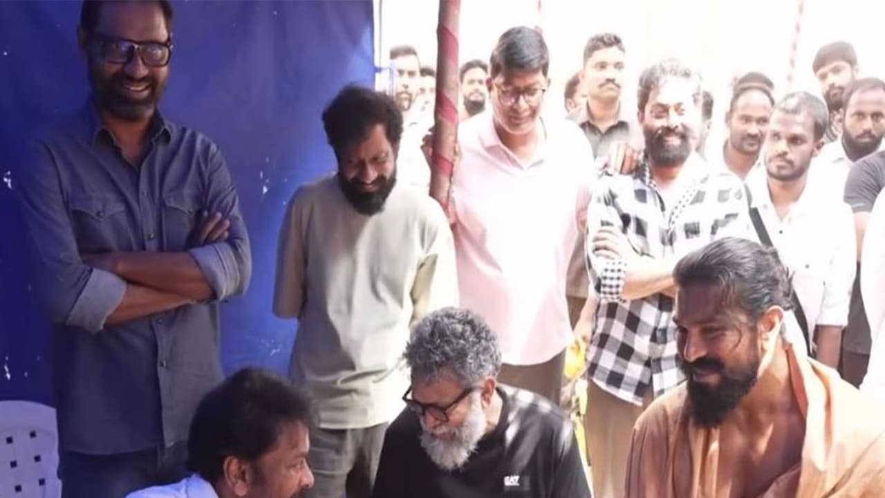 'Peddi': BTS glimpse shows Chiranjeevi, Sukumar on Ram Charan's set
