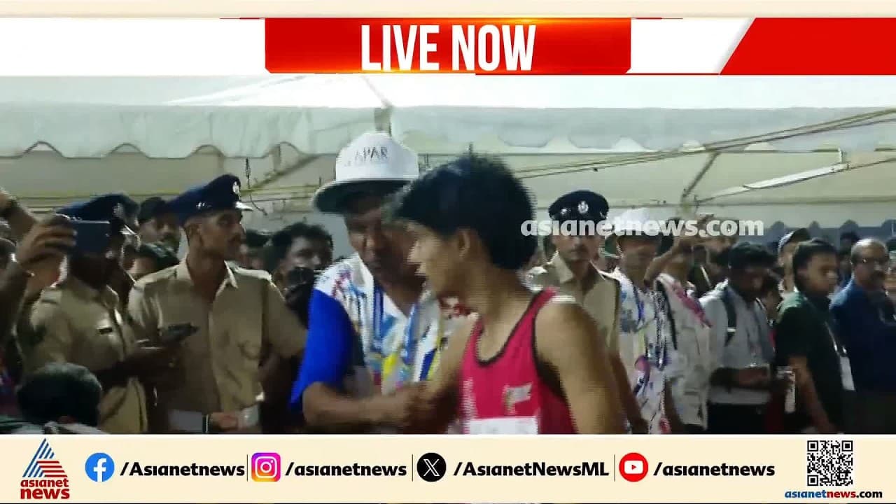 സീനിയർ ആൺകുട്ടികളുടെ 400 മീറ്റർ ഫൈനൽ; ഒന്നാം സ്ഥാനത്തേക്ക് ഓടിക്കയറി തൃശ്ശൂരിന്റെ എബിൻ
