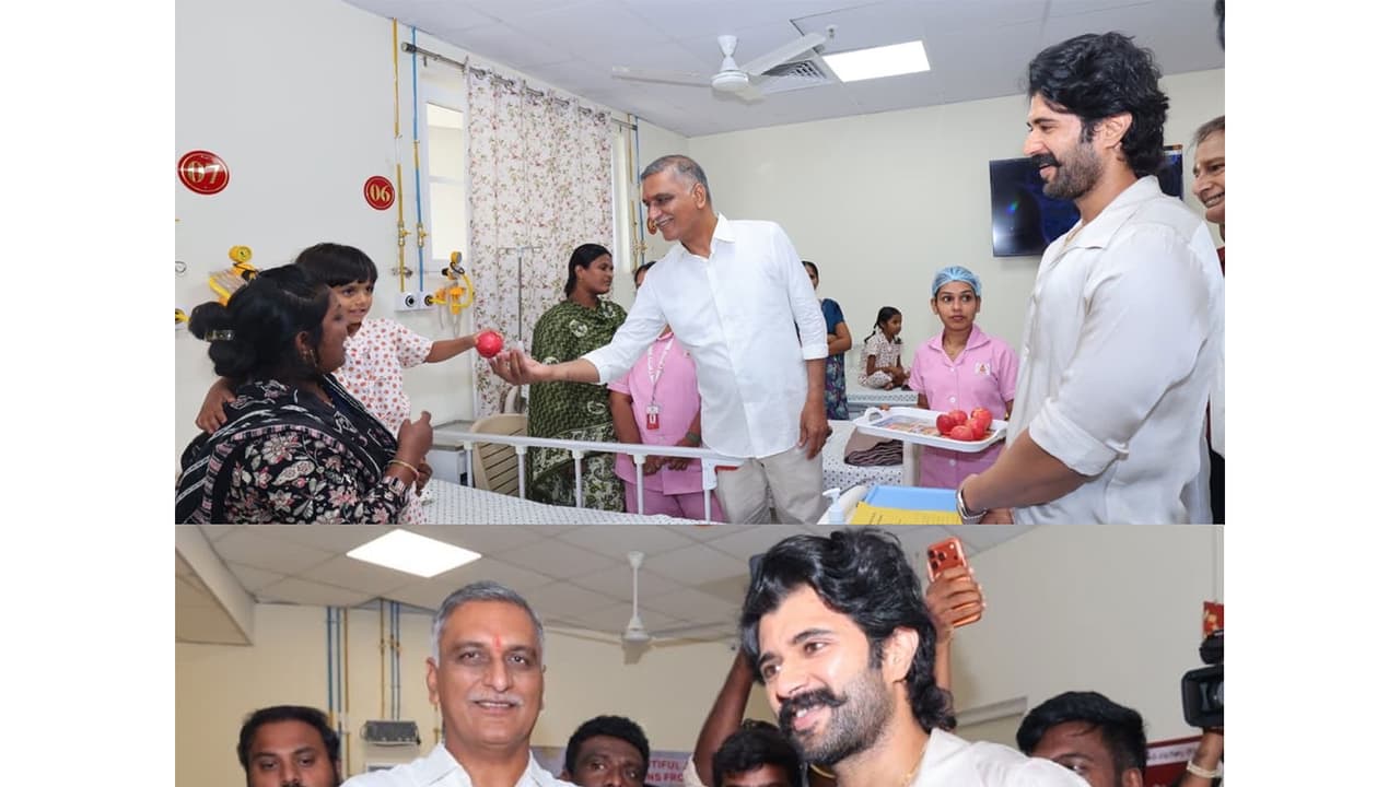 BRS's Harish Rao, Vijay Deverakonda laud 500 free heart surgeries