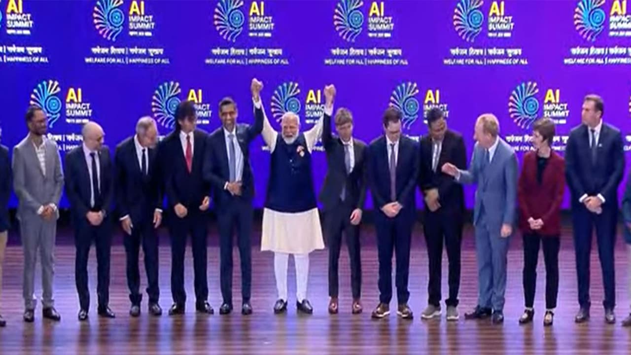 India AI Summit 2026: PM Modi joins tech leaders for 'family photo'