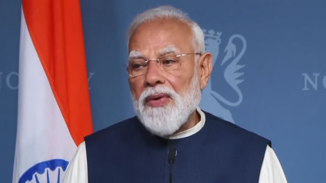 PM Modi in Norway calls for dialogue to resolve Ukraine, West Asia wars