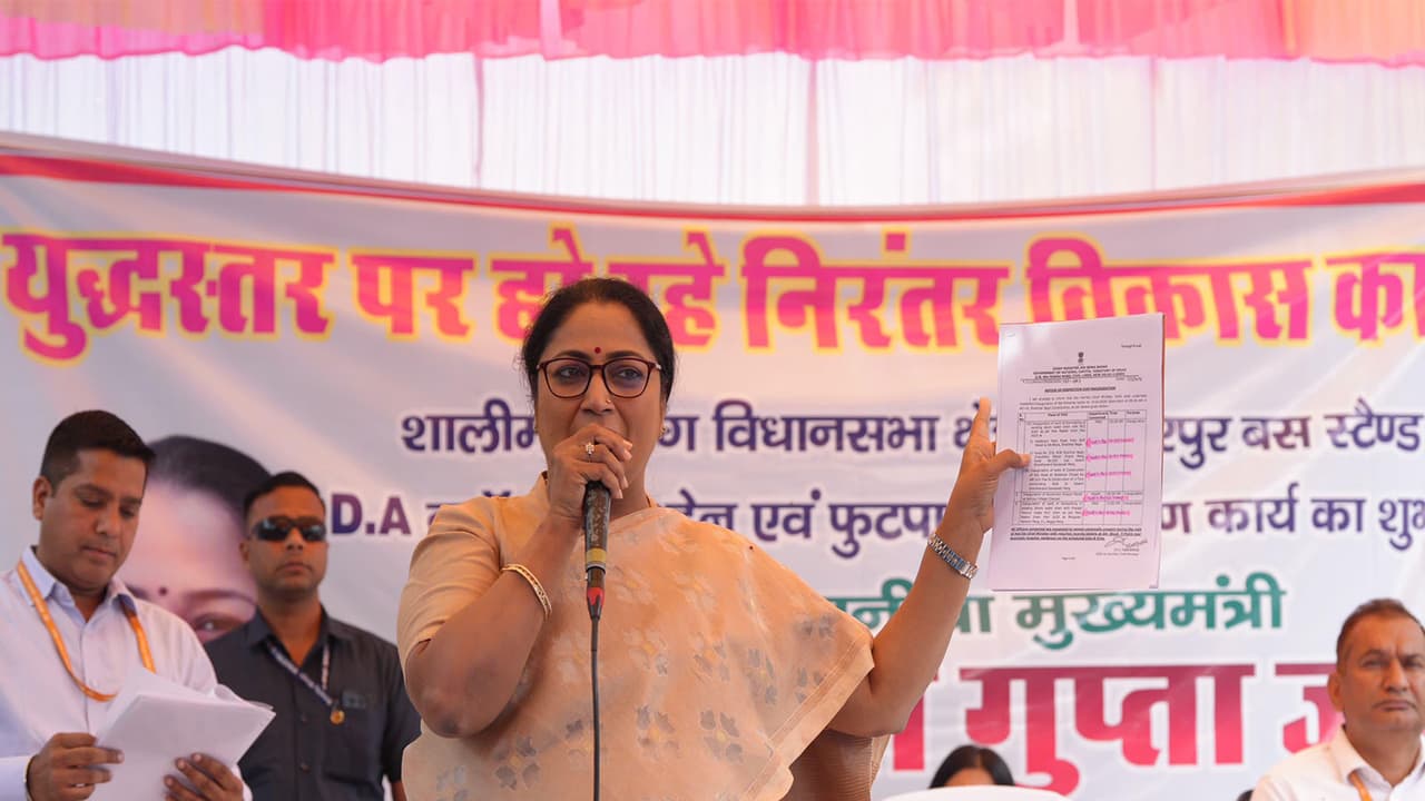 Delhi CM Rekha Gupta inaugurates drainage, road projects in Shalimar
