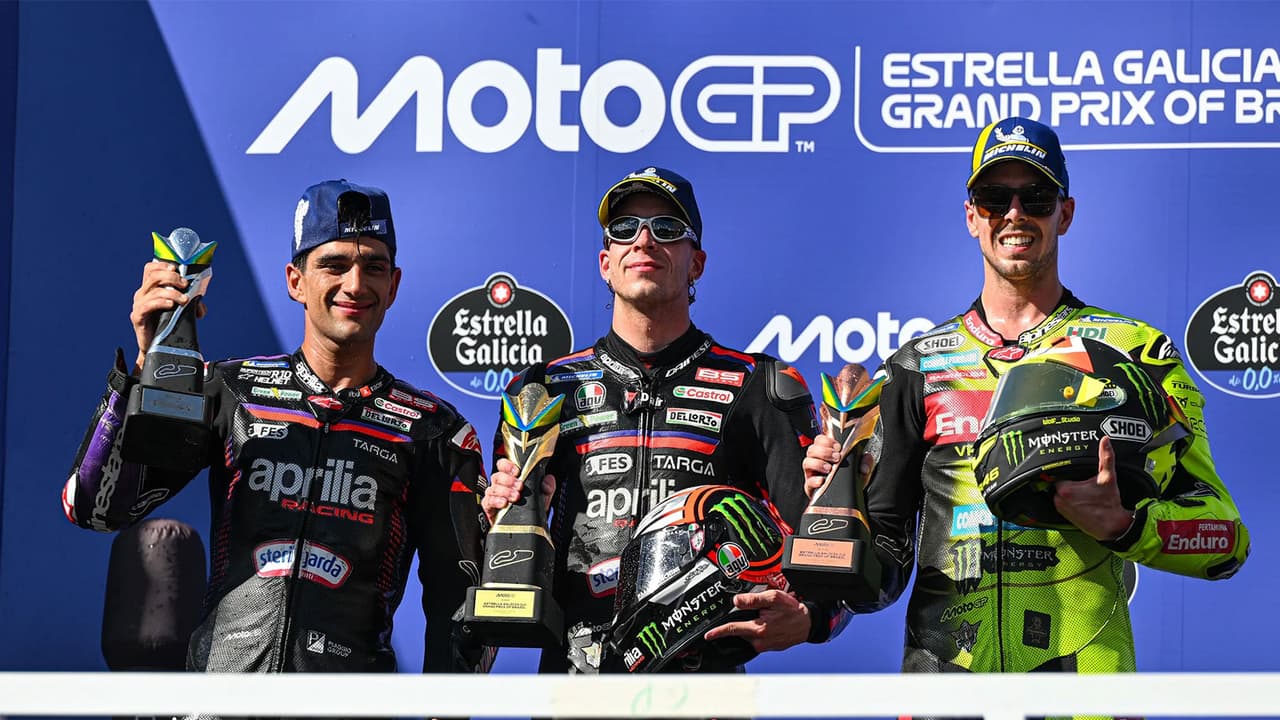 Bezzecchi's historic 4th win in a row leads Aprilia 1-2 in Brazil