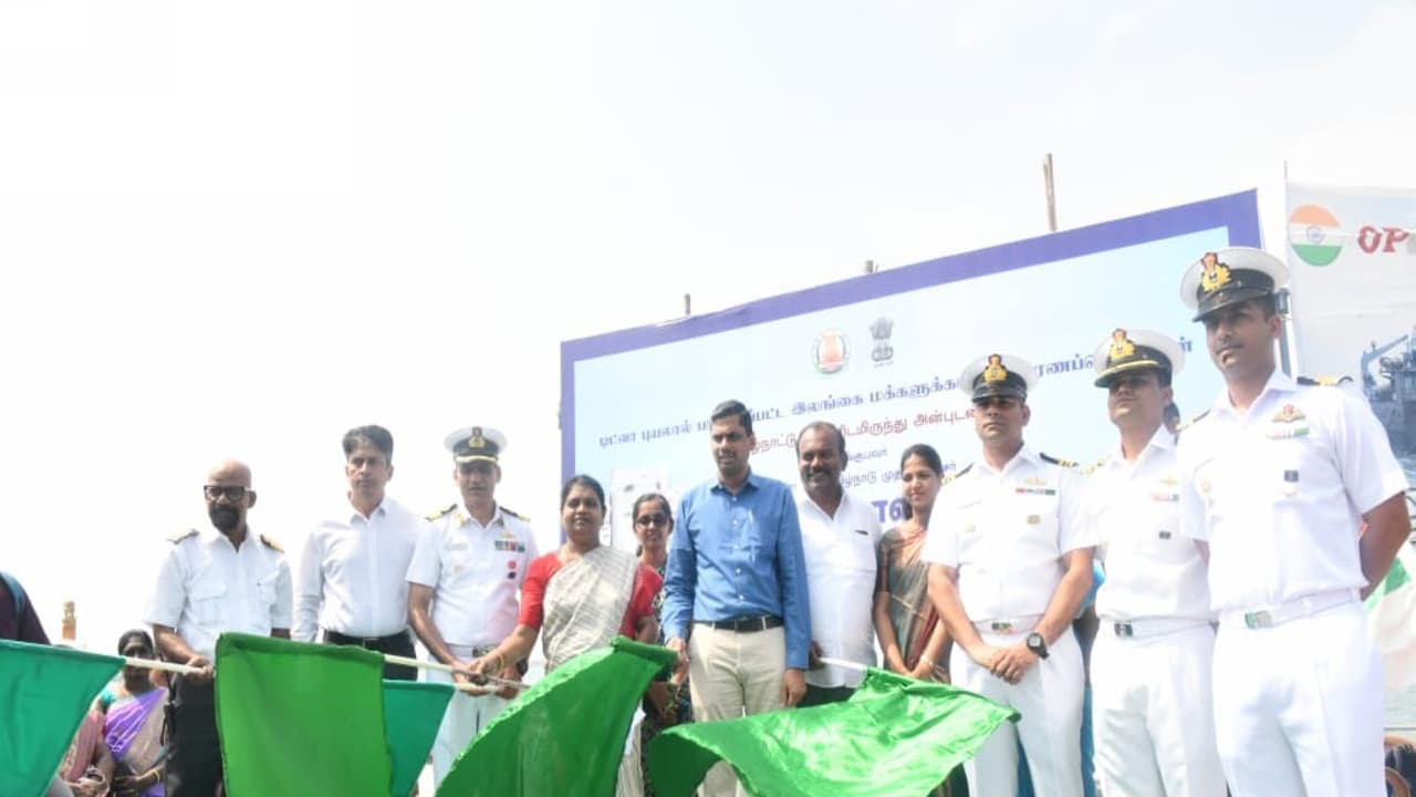 India aids Sri Lanka: TN dispatches 300 tonnes of aid for cyclone victims