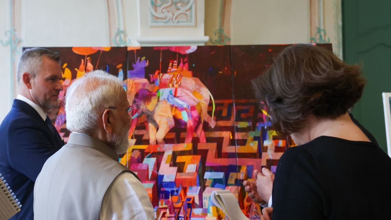 PM Modi praises Varanasi-themed art exhibition in Slovakia's Bratislava