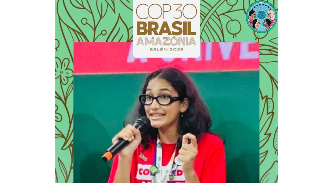 Hyderabad Teen Sahruda PDV Shines as Global Lead at COP 30 in Brazil