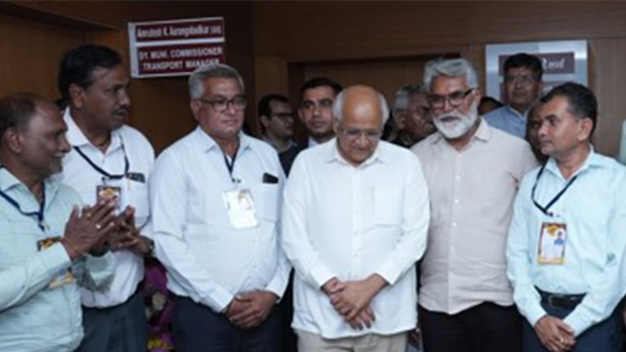Gujarat CM Bhupendra Patel flags off 28 new e-buses in Ahmedabad