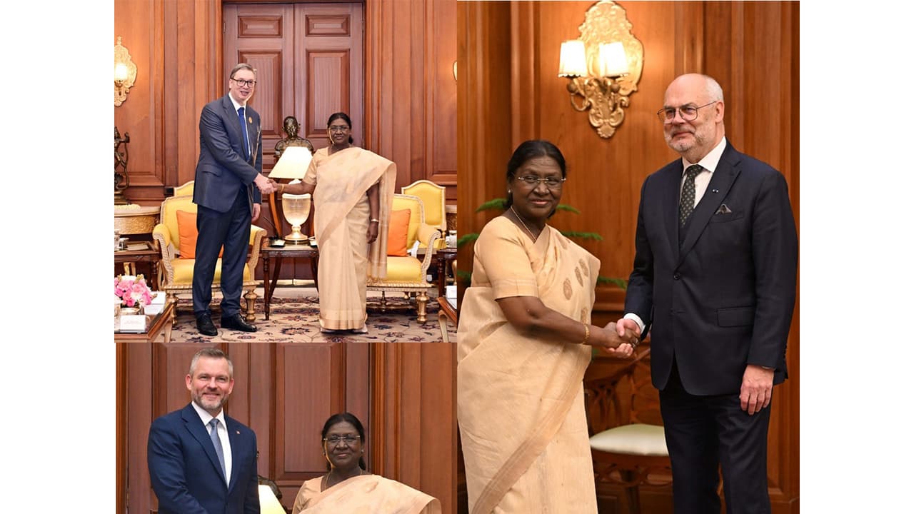 Murmu meets Estonia, Slovakia, Serbia Presidents; eyes AI cooperation