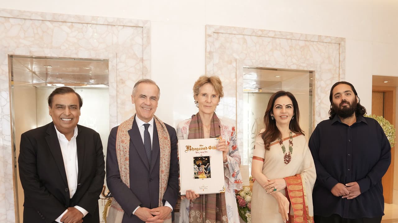 Mukesh, Nita Ambani host Canadian PM Mark Carney at Mumbai residence