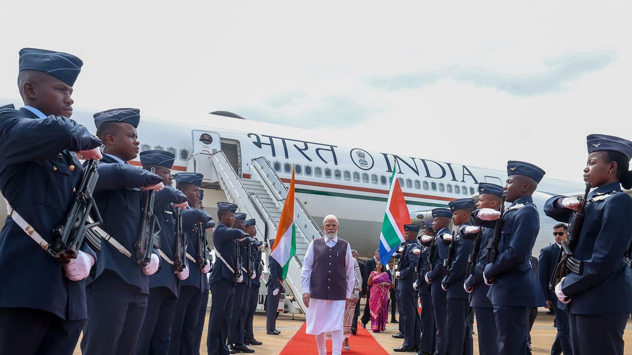 PM Modi gets warm welcome in South Africa for G20 Leaders' Summit