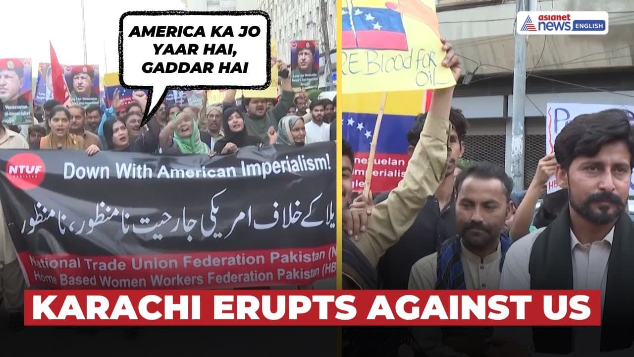 'America’s Friend is a Traitor' Chants in Karachi: Trade Unions Protest US Action in Venezuela