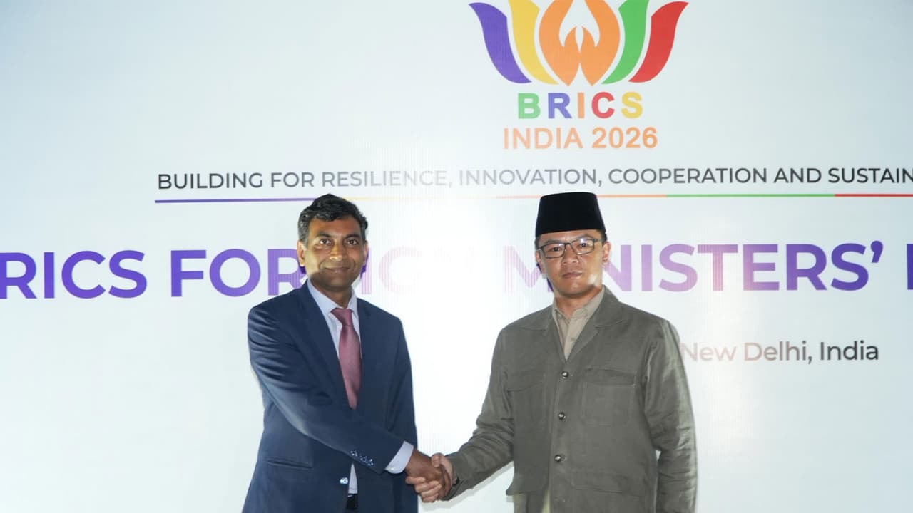 BRICS Foreign Ministers' Meeting: Indonesian FM Sugiono arrives in Delhi