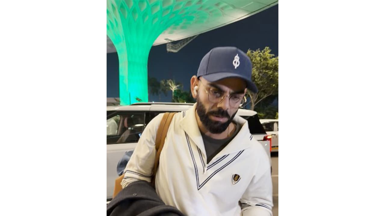 Virat Kohli's airport fashion after NZ century grabs attention in Mumbai